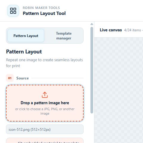 Print-ready tiled image preview